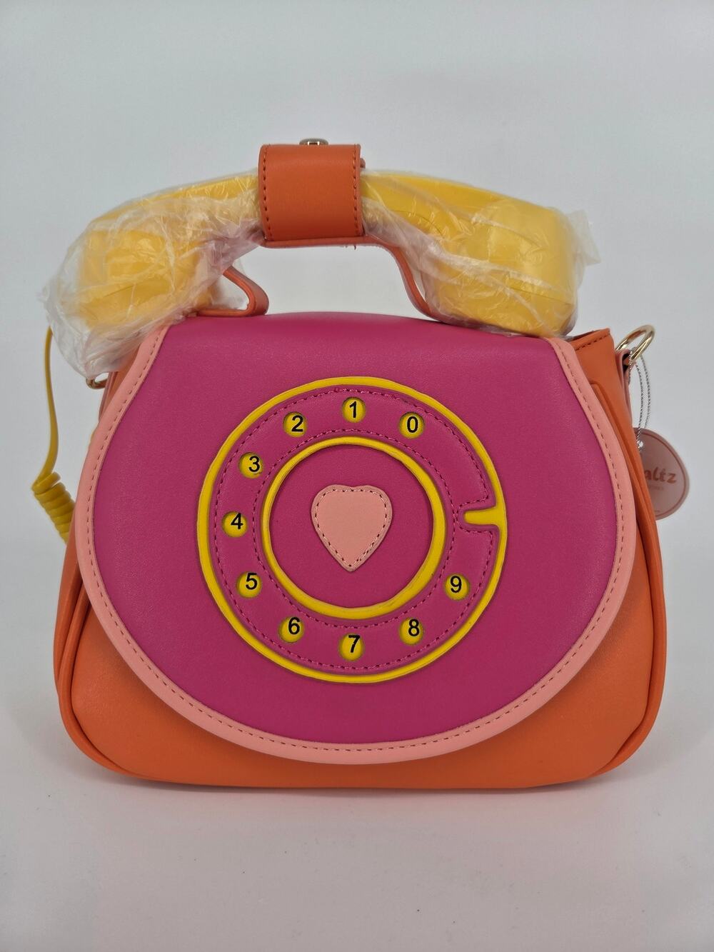 NEW Bewaltz Ring Ring Rotary Phone Handbag Convertible Vintage Fruity Fresh Pink